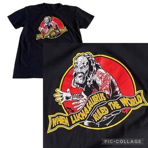 Wrestling Tee AEW When Luchasaurus Ruled the World  Austin Matelson Black Sz XL